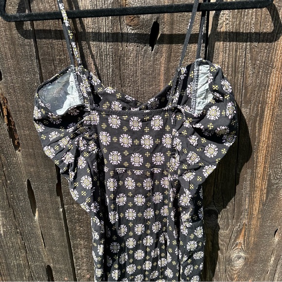 NWT Free People Center of Attention Black White Yellow Minidress - Picture 11 of 14